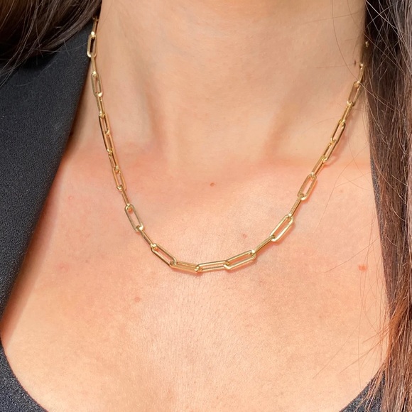 Paper Clip Necklace | 14k Gold Filled - Picture 5 of 8